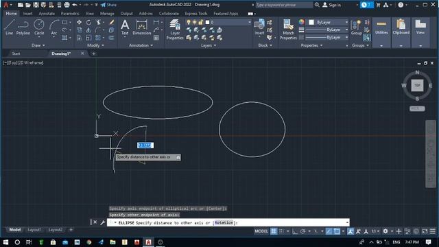 Elliptical command command in Autocad 2022 Basic tutorial of Autocad 2022 learning from basic смотреть онлайн