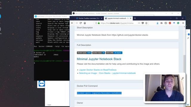 Run Docker Jupyter notebook on Windows смотреть онлайн