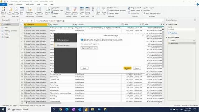 Power BI Export data from Outlook using exchange ||Using Outlook email as a data source for Power B смотреть онлайн