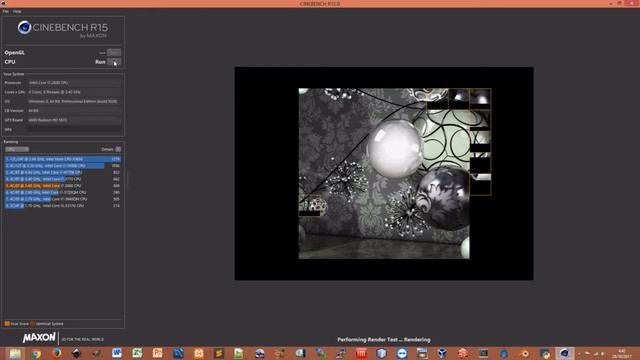 Test Cinebench15 Intel Core i7 2600 смотреть онлайн