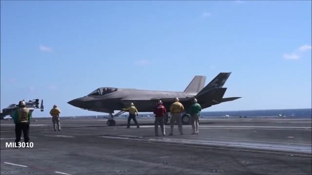 F 35C Lightning II на авианосце ВМС США Дуайт Эйзенхауэр