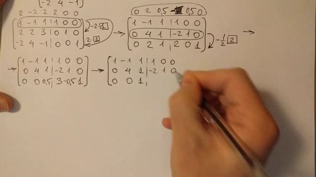 Обратная матрица: метод Жордана-Гаусса смотреть онлайн