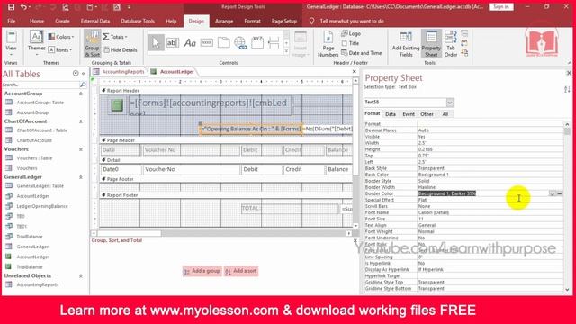 How to Make Ledger Report in MS Access 2 || Professional Accounting Database Urdu Hindi Tutorial P7 смотреть онлайн