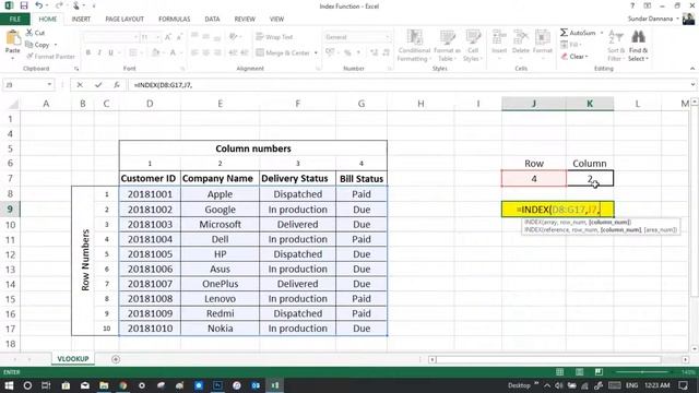 How to Use Index Function in EXCEL? смотреть онлайн