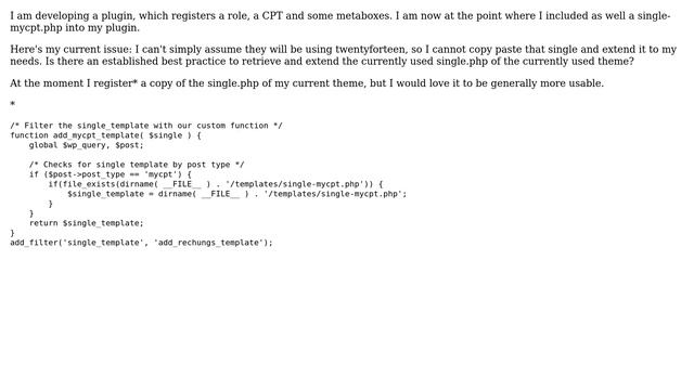 Wordpress: I want to extend the current themes' single.php to display the meta fields of my CPT смотреть онлайн