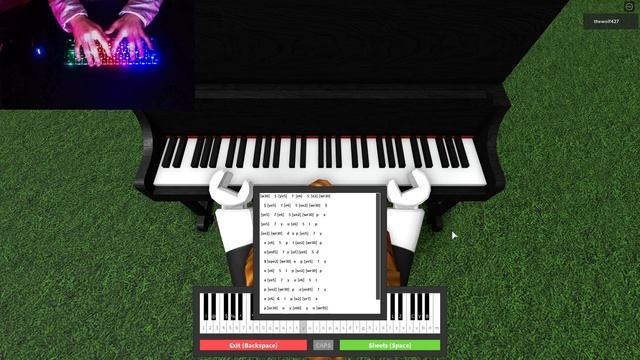How to play Sweden/Minecraft song on piano! (Roblox) смотреть онлайн