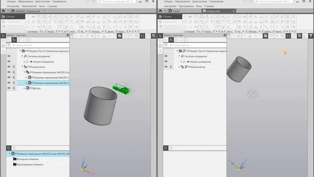 КОМПАС-3D. Python. Копировать из одной сборки и вставить в другую. смотреть онлайн