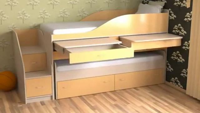 Корпусная мебель Мебель для детской Двухъярусная кровать смотреть онлайн