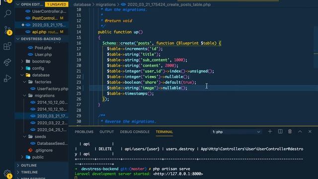 Vue + Vuetify Blog with Laravel REST API #10 Post Controller & route смотреть онлайн