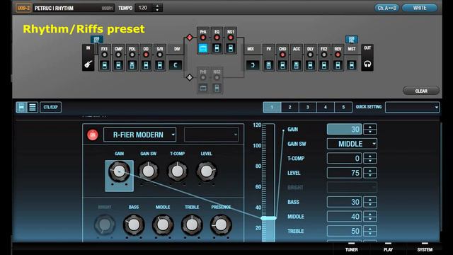 BOSS GT 100 Clean and Distortion Petrucci-Inspired Guitar Tone FREE Settings смотреть онлайн