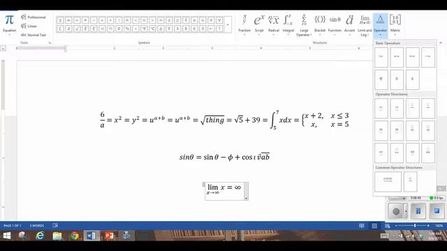 How to Use Microsoft Equation Editor -EDM 510 video presentation смотреть онлайн