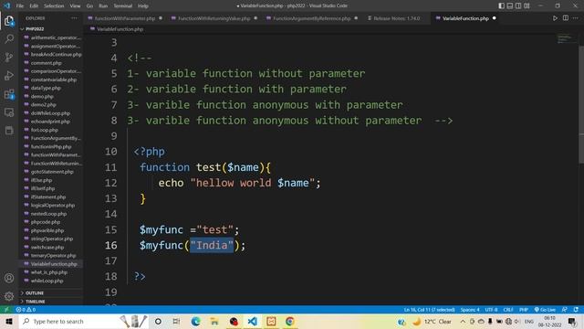 How to use variable function in php смотреть онлайн