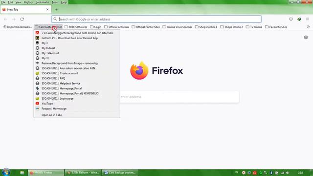 Cara BACKUP BOOKMARK Mozilla Firefox. смотреть онлайн