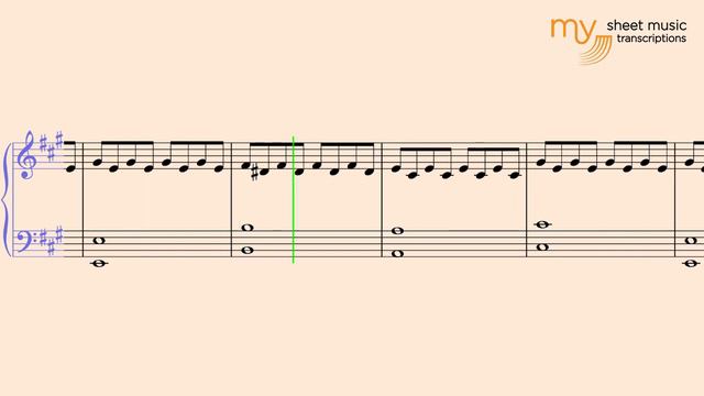 Every Breaking Wave (U2) - Piano Sheet Music Transcription смотреть онлайн