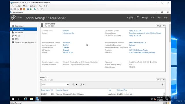 Windows 2019 Server Active Directory/ Domain Controller and DNS Setting-up. смотреть онлайн