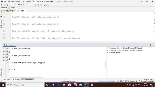 #19 Python Tutorials From Scratch | Dictionary Functions смотреть онлайн