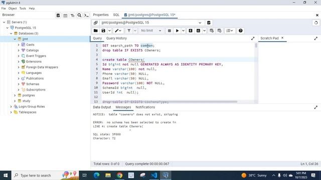 ERROR no schema has been selected to create in postgresql Solved смотреть онлайн
