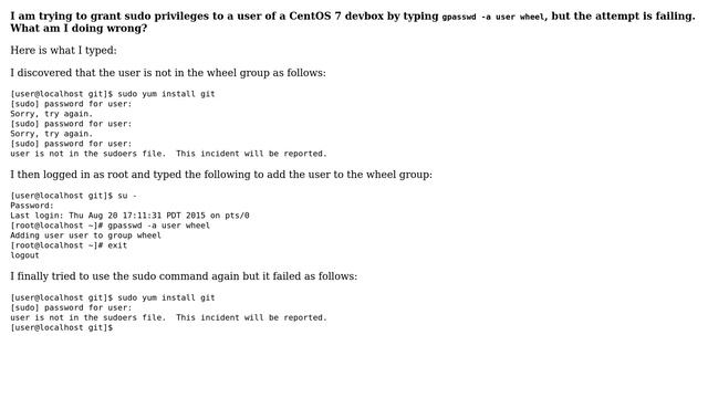 Unix & Linux: Error when adding user to wheel group in CentOS 7 (2 Solutions!!) смотреть онлайн
