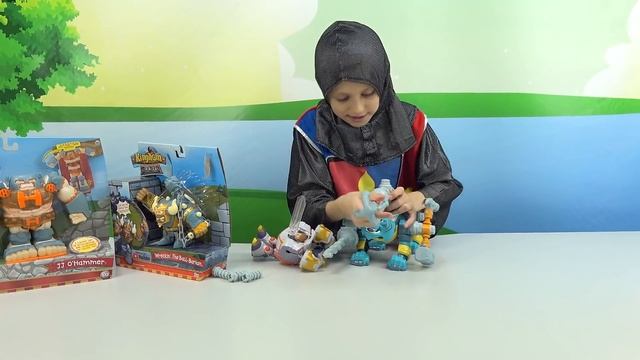 Kingdom Builders игрушки  и рыцарь Даник - Строитель королевства Сэр Филип СИЛАЧ и разрушители