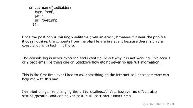 jQuery : x-editable ajax call does not process the designated url смотреть онлайн