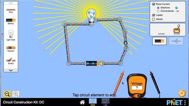 Using Circuit Construction Kit DC смотреть онлайн