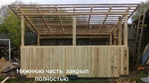 Простой красивый дровник  (дровеник, дровница) своими руками для хранения дров