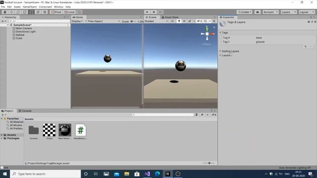 Create a bouncing football in Unity 3d | Unity game development tutorials смотреть онлайн