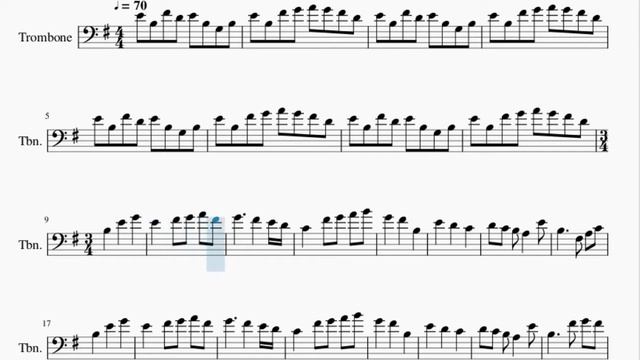 Trombone Sheet Music: How to play Waterfall by Toby Fox смотреть онлайн