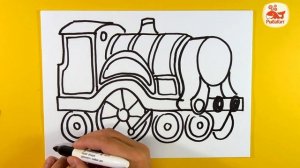 Как нарисовать Паровозик ТОМАС и друзья ЭМЕЛИ / урок рисования для детей