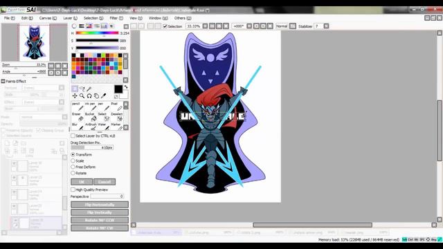 SPEEDPAINT :: Undertale Fanart Collection 4 :: Undyne смотреть онлайн