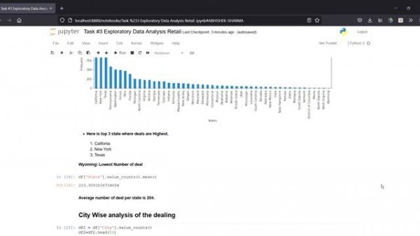 Task #3 Exploratory Data Analysis Retail   Jupyter Notebook