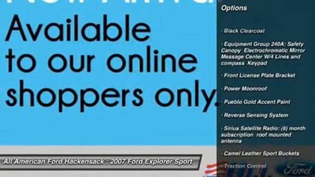 2007 FORD EXPLORER Hackensack, NJ 14T1304A смотреть онлайн