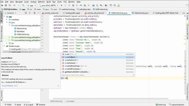 #6 How to create pdf invoice from SQLite database in android смотреть онлайн