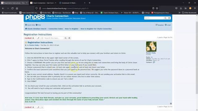 How To Register on Charis Connection Forum смотреть онлайн
