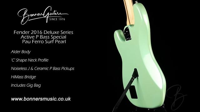 Fender 2016 Deluxe Series Active P Bass Special Pau Ferro Surf Pearl | Bonners Guitar Store смотреть онлайн