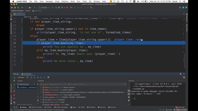 Python Enum: Refactoring Rock, Paper, Scissors Game смотреть онлайн