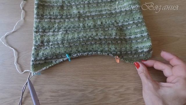 Закругление низа изделия при круговом вязании сверху вниз смотреть онлайн