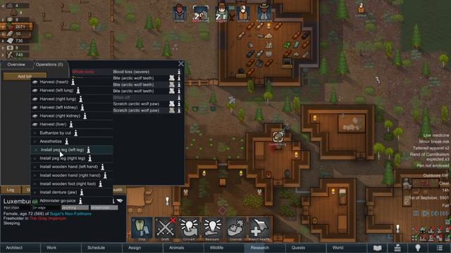 Lets Play Rimworld 1.3 Ideology Sole Survivor Episode 16: The Cannibal Eating Wolf смотреть онлайн