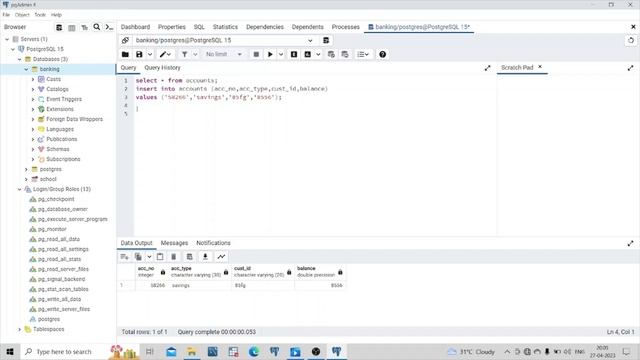 PostgreSQL Session 3-How to insert value or data in the table смотреть онлайн