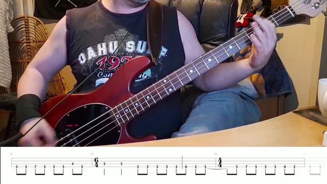 Radiohead - Bones (Bass Cover W/ Bass Tabs)