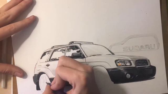 Drawing of Subaru Forester смотреть онлайн