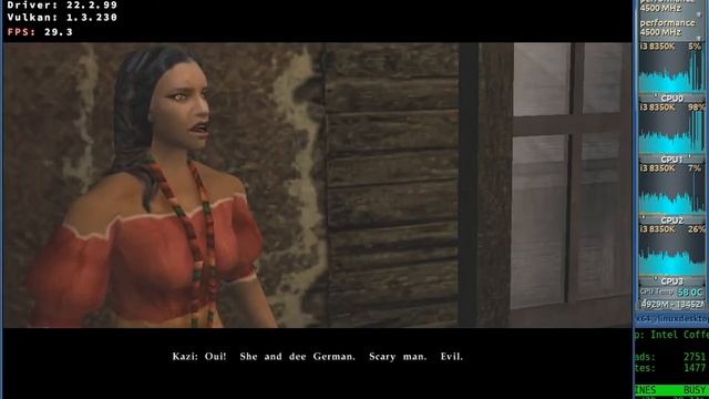 Bloodrayne 1 D9VK Test 60fps QuickSync x64 + Sound (Core i3 8350K) + Mesa 22.x смотреть онлайн