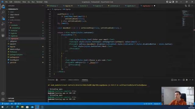 React Native Full Authentication Flow (Email + Pin + Fingerprint) for Android with Firebase & Expo смотреть онлайн