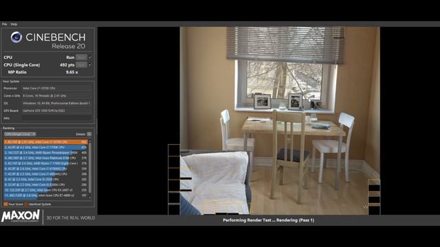 intel core i7 10th gen 10700 Cinebench R-20 Test смотреть онлайн