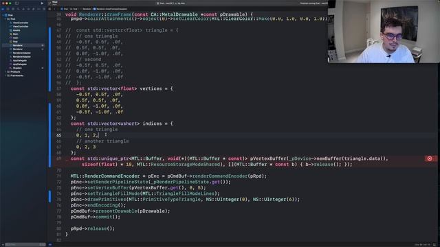 Indexed drawing - 3D game engine in C++ and Apple Metal 3 from scratch - part 5 смотреть онлайн