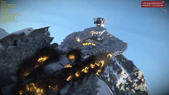 Burning a Victory Star Destroyer in Space Engineers with Deadly Re-entry смотреть онлайн
