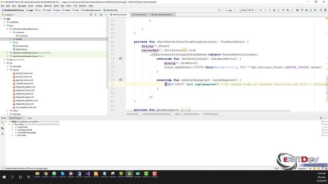Kotlin Android Tutorial - New Eat It part 31 Server App Authentication смотреть онлайн