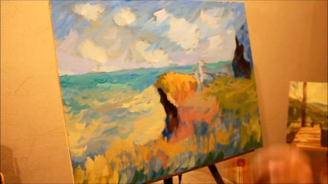 Пишем маслом по картине Моне. Импрессионизм. смотреть онлайн