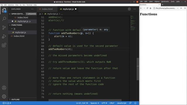 Function declaration - Basic JavaScript Fast (13) смотреть онлайн
