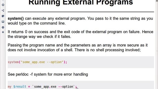 Beginner Perl Maven tutorial: 11.2 - Running external programs смотреть онлайн